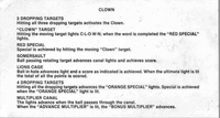 Image # 17803: Clown Instruction Card