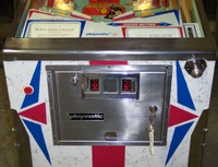 Image # 39496: Black Flag Cabinet - Front 
(The cabinet in this image has been repainted but is included here to show the coin door and other features.)