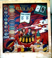 Image # 290: Black Jack Backglass