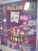 Image # 42129: Black Jack Illuminated Backglass - Player's Score is Bust