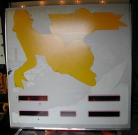 Image # 44711: Escape Backglass - Reverse 
(Serial number 4608.)
