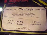 Image # 30432: Black Knight Instruction Card