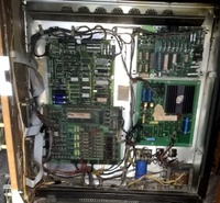 Image # 78737: Black Knight Inside Backbox - Transformer and System 6 Power Board 
(This game was produced before the switch from System 6 to System 7 power supply and transformer. Serial number 461497.)