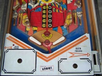 Image # 37385: Gun Men Lower Playfield 
(The outlane mini-posts are not shown in the manufacturer's flyer. )