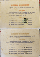Image # 76993: hairy-SINGERS Instruction and Score Cards - English