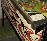 Image # 29339: Joker Engineering Prototype Cabinet - Left 
(The cabinet has no serial number. The Playfield underside has handwriting and the cabinet relays are hand-labeled.)