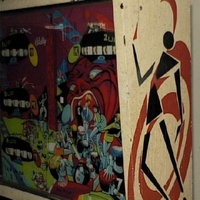 Image # 29342: Joker Engineering Prototype Backbox - Right 
(The cabinet has no serial number. The Playfield underside has handwriting and the cabinet relays are hand-labeled.)