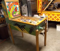 Image # 63549: Judy Cabinet - Left 
(The green coin slide is not original to this game. Serial number 3993.)