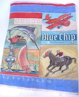 Image # 39825: Blue Chip Original Backglass Artwork 
(Artist is Lloyd Rognan.Pastels on paper.Dimensions 25 1/4 inches by 21 1/4 inches.From the Estate of Lloyd Rognan.)