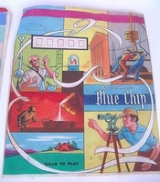 Image # 39828: Blue Chip Original Backglass Artwork 
(Artist is Lloyd Rognan.Pastels on paper.Dimensions 25 1/4 inches by 21 1/4 inches.From the Estate of Lloyd Rognan.)