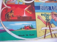 Image # 39830: Blue Chip Original Backglass Artwork - Detail 
(Artist is Lloyd Rognan.Pastels on paper.Full dimensions 25 1/4 inches by 21 1/4 inches.From the Estate of Lloyd Rognan.)