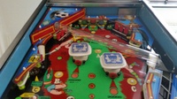 Image # 65890: Spain 82 Upper Playfield 
(The elevated plastic ball tube is not original to this game.)