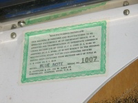 Image # 42330: Blue Note Sample Game - Inked Serial Number 
(This game is stamped '01007 S' in the wood.)