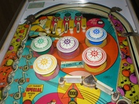 Image # 21366: Blue Note Upper Playfield 
(Serial number 02229.)