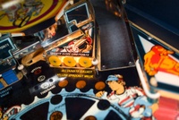 Image # 42553: BMX Early Production Playfield - Detail 
(Serial number EBMX1003.)