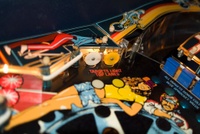 Image # 42555: BMX Early Production Playfield - Detail 
(Serial number EBMX1003.)