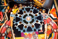 Image # 42556: BMX Early Production Playfield - Detail 
(Serial number EBMX1003.)