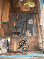Image # 74484: Bomber Inside Cabinet 
(Stapled to the inside of the coin door is a white paper tag indicating 'No. 22501'.)