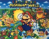 Image # 68101: Super Mario Bros. Mushroom World Original Backglass Artwork 
(Artists are Constantino Mitchell and Jeanine Mitchell.Acrylic paint and ink on illustration board.Dimensions 30 inches by 40 inches.)