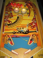 Image # 62166: Bon Voyage Early Production Playfield 
(Serial number 1041.)