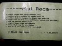 Image # 12793: Mad Race Instruction Card