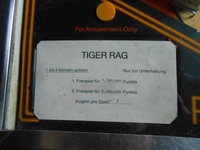 Image # 56960: Tiger Rag Score Card