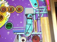 Image # 65547: World Defender Playfield - Detail 
(Serial number 6521.)