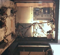 Image # 14786: Space Hawks Inside Backbox 
(A board is missing.)