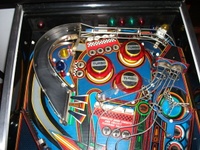 Image # 46277: F1 Grand Prix Upper Playfield 
(The drop targets shown here are not original to this game.)
