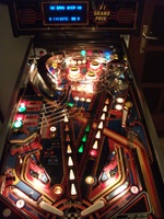 Image # 46276: F1 Grand Prix Illuminated Playfield 
(The drop targets shown here are not original to this game.)