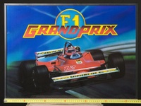 Image # 33068: F1 Grand Prix Backglass 
(A measuring tape has been placed along the bottom edge of the glass.)