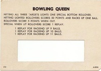 Image # 5301: Bowling Queen Instruction Card