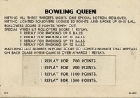 Image # 36555: Bowling Queen Instruction and Score Card