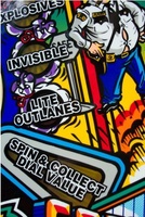 Image # 28697: Safe Cracker Prototype Playfield - Detail 
(Two of these four inserts have different words on the production playfield.)