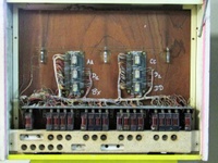 Image # 70610: Flower's Child Backbox Insert - Front 
(Three festoon lamps illuminate the backglass.)