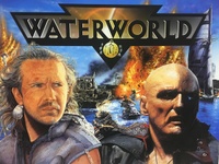 Image # 68103: Waterworld Original Backglass Artwork 
(Artists are Constantino Mitchell and Jeanine Mitchell.Acrylic paint on illustration board.Dimensions 30 inches by 40 inches.)