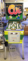 Image # 77828: Cue Cabinet - Front View 
(There is no serial number behind the cupholder shown here, nor anywhere else on/in this game.)