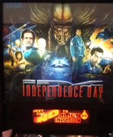 Image # 64310: Independence Day Factory-Set DMD Message 
('Just Say NO To Alien Invasion!')