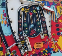 Image # 53081: Le Grand 8 Captive Ball in Left Lane 
(The playfield plastic has been removed in this view.)