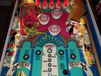 Image # 72244: Aladdin's Castle Illuminated Middle Playfield 
(Backbox serial number is 2317. Lower cabinet serial number is 4650 or 4850.)