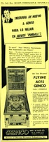 Image # 57901: Flying Aces Cash Box Ad 
(Cash Box 'Annual Directory and International Edition of the Coin Machine Industry 1958', Part II (Coin Machines), Jul-5-1958, page 38 (aka Spanish section page 6 of 8))