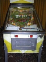 Image # 24317: Tic & Toc Cabinet - Front View 
(The cardholder is not original to this game.)