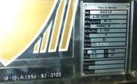 Image # 67364: Atleta Manufacturer Plate 
(Serial number 0102.)