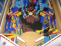 Image # 46094: The Best Jump Lower Playfield 
(The outlanes on this game were blocked by the owner to extend playing time.)