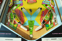 Image # 75879: Cabaret Sample Game - Lower Playfield 
(The orange flipper rings are not original to this game. Cabinet serial number 9473.)
