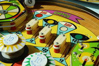 Image # 75881: Cabaret Sample Game - Playfield - Detail 
(Cabinet serial number 9473.)