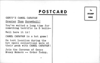 Image # 62344: Camel Caravan Promotional Postcard - Back