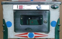 Image # 39478: Hot Race Cabinet - Front - Coined For Francs 
(The coin door in this image is not original to this game, and came from a game made by Europlay. We include this image to show the other attributes of this cabinet.)