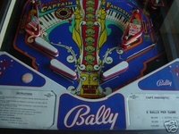 Image # 28201: Capt. Fantastic and The Brown Dirt Cowboy Orange Star Inserts - Lower Playfield 
(This playfield has orange star inserts, instead of the usual green ones. Game is serial number 3040.)
