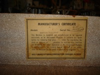 Image # 34864: Capt. Fantastic and The Brown Dirt Cowboy Manufacturer's Certificate 
(Serial number 1965.)